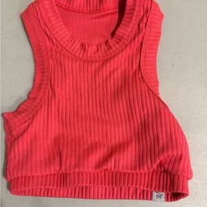 Five dance Ribbed Coral Sleeveless Top